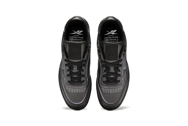 maison margiela reebok club trome l'oeil release details buy cop purchase white black leather collaboration