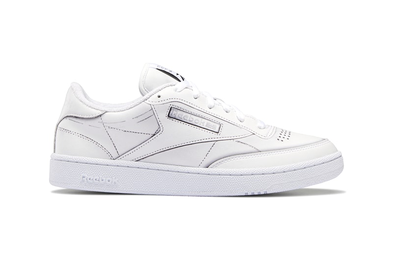 maison margiela reebok club trome l'oeil release details buy cop purchase white black leather collaboration