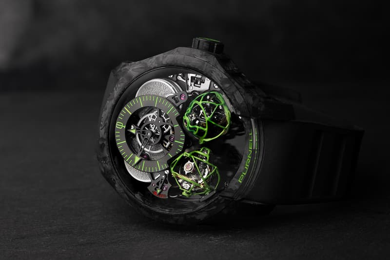 Meet the Purnell Escape II Forged Carbon the World's Fastest Twin Triple-Axis Tourbillon