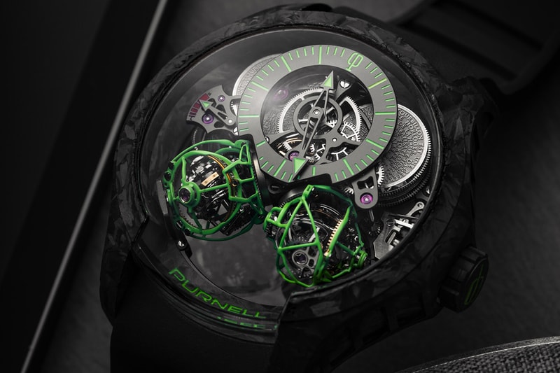 Meet the Purnell Escape II Forged Carbon the World's Fastest Twin Triple-Axis Tourbillon