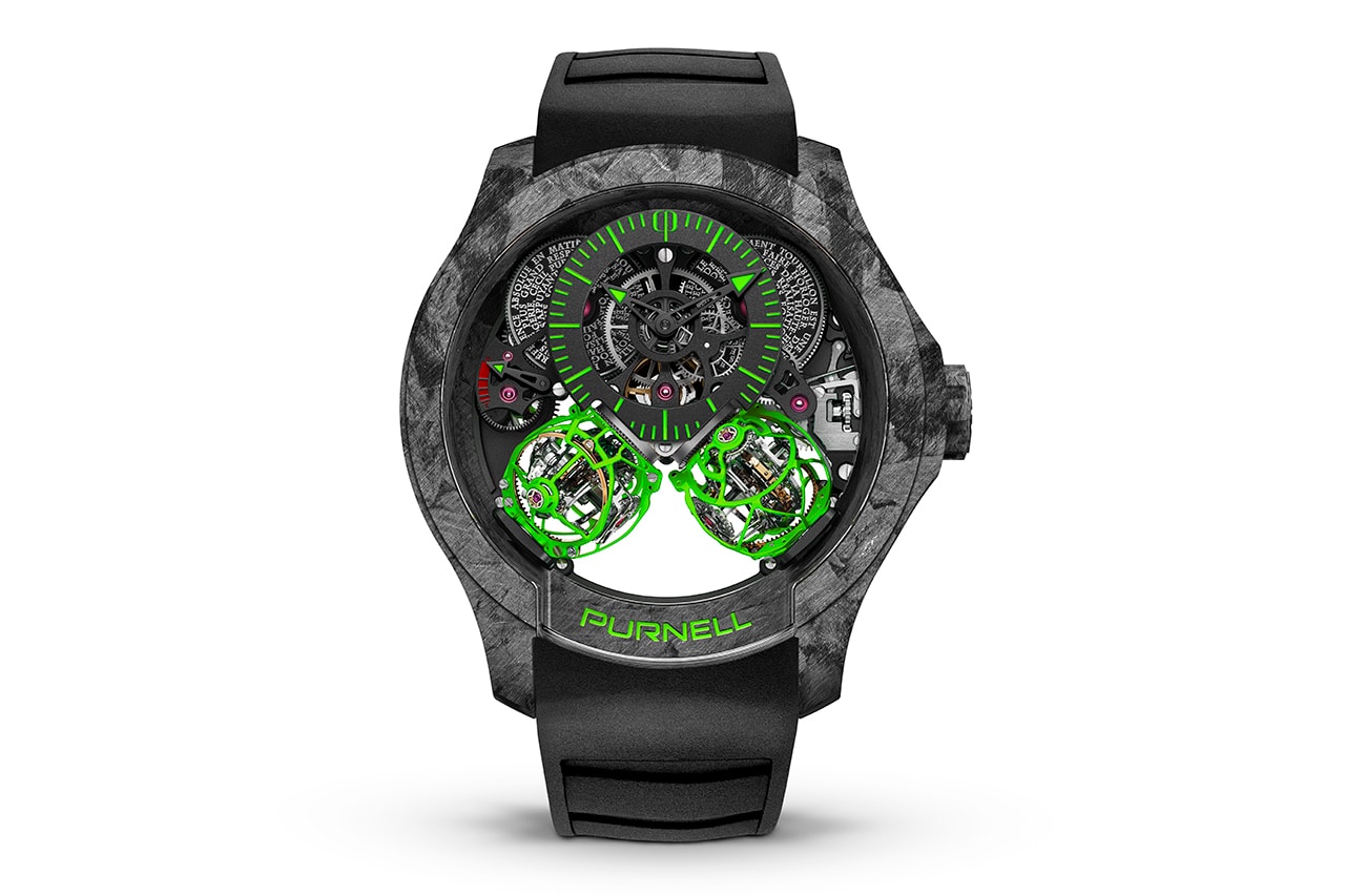 Meet the Purnell Escape II Forged Carbon the World's Fastest Twin Triple-Axis Tourbillon