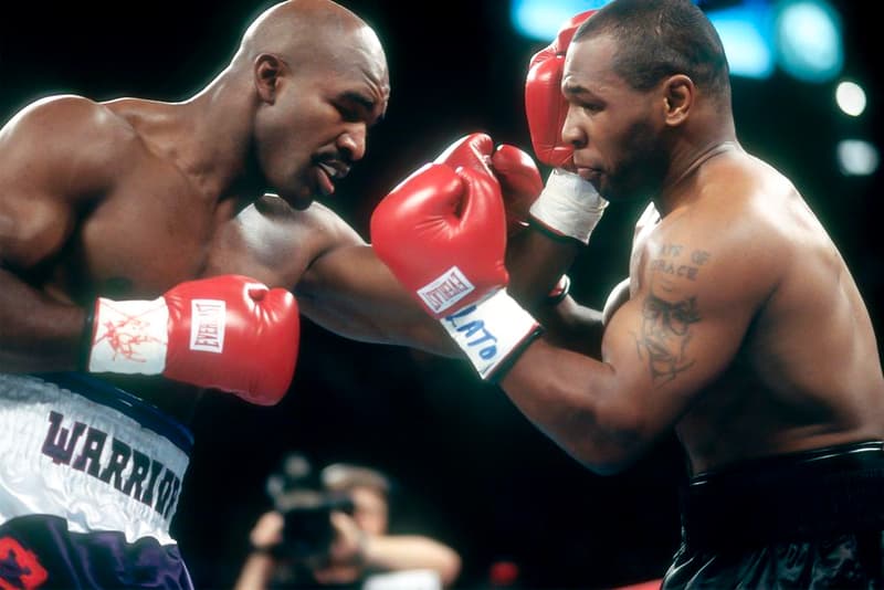 Mike Tyson Evander Holyfield May Rematch confirmation boxing sports era bite 1997 promotions The Real Deal Iron Mike Smart Cups exhibition match hard rock Miami tmz 