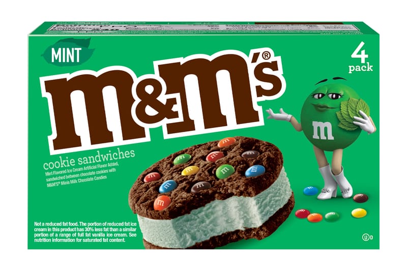 M&M's Celebrates St. Patrick's Day With New Mint Ice Cream Cookie Sandwich