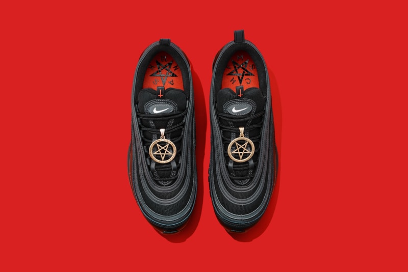 Lil Nas X x MSCHF Nike Air Max 97 "Satan Shoes" Real Human Blood 666 Drop Air Bag Unit Collaboration Unique Jesus Shoes AM97 Birkinstocks 60cc Ink Red Devil Release Information Price Expensive Designer Rare Cease and Diciest Canceled God Jesus Christian Sued Facebook Google Twitter YouTube