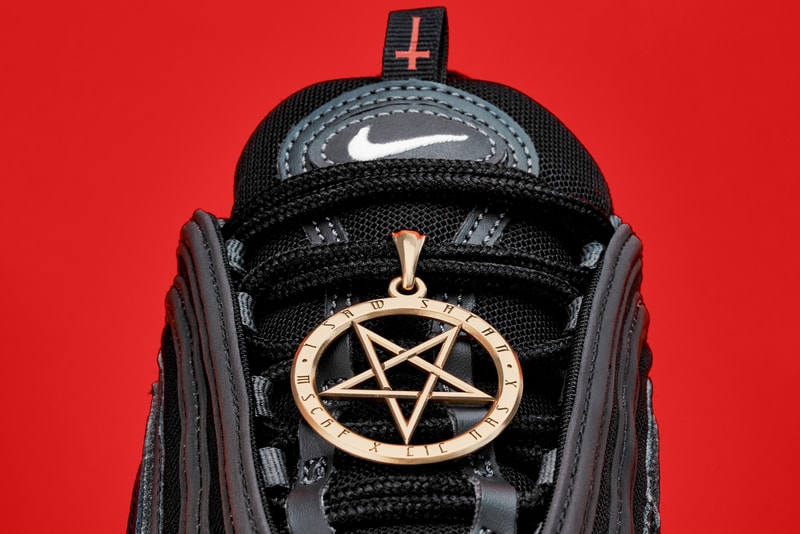 Lil Nas X x MSCHF Nike Air Max 97 "Satan Shoes" Real Human Blood 666 Drop Air Bag Unit Collaboration Unique Jesus Shoes AM97 Birkinstocks 60cc Ink Red Devil Release Information Price Expensive Designer Rare Cease and Diciest Canceled God Jesus Christian Sued Facebook Google Twitter YouTube