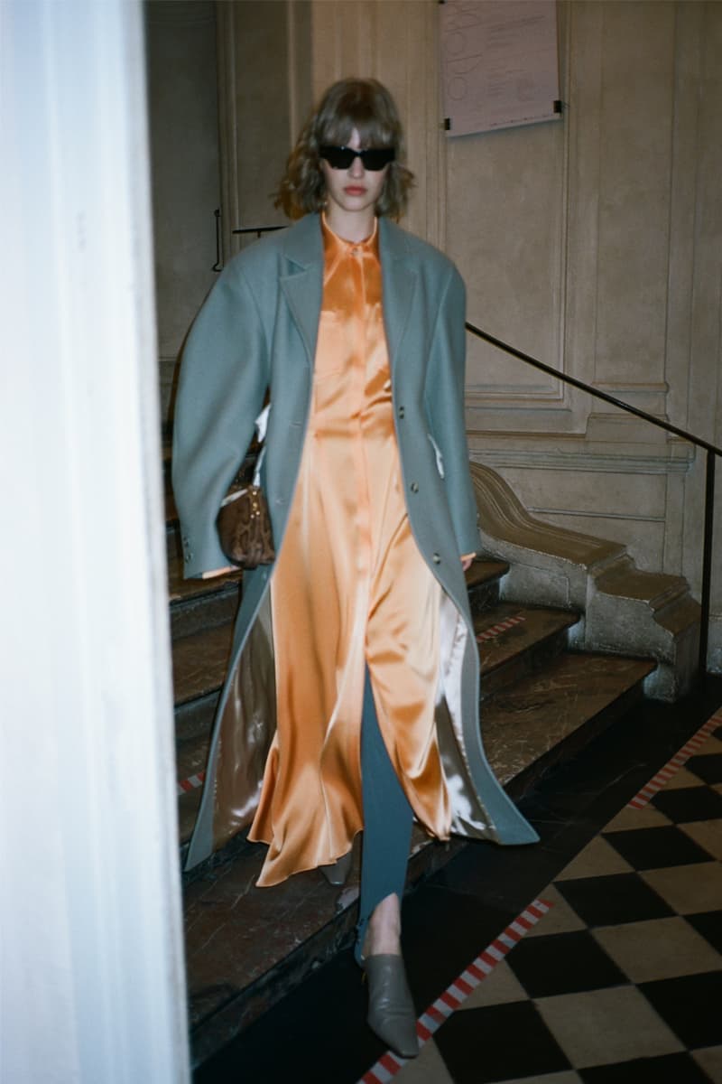 Nanushka Fall Winter 2021 Lookbook Presentation Forced Perspectives FW21 Sandra Sandor Responsible Luxury cratsmanship Material innovation surrealism optimisim optical illusion fantasy reality 