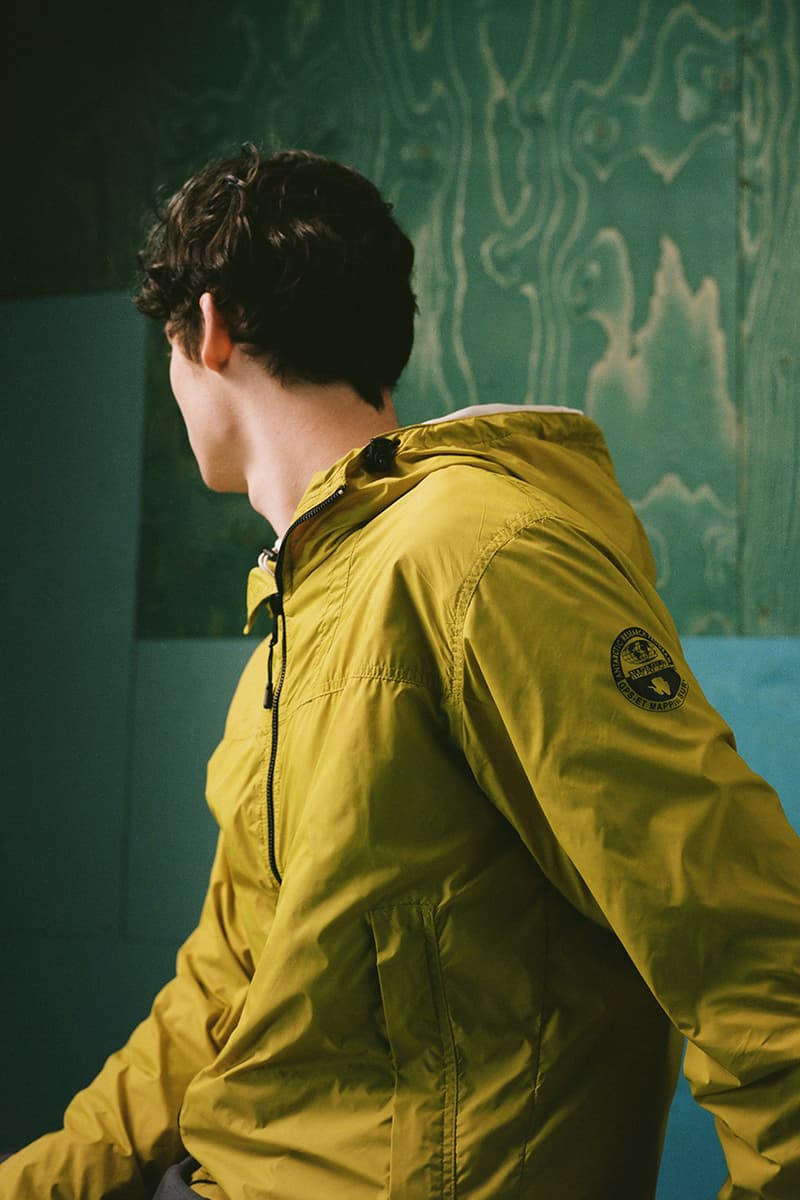 napapijri circular series windbreaker rainforest jacket spring summer 2021 details sustainable econyl regenerated nylon recyclable cradle to cradle certified gold