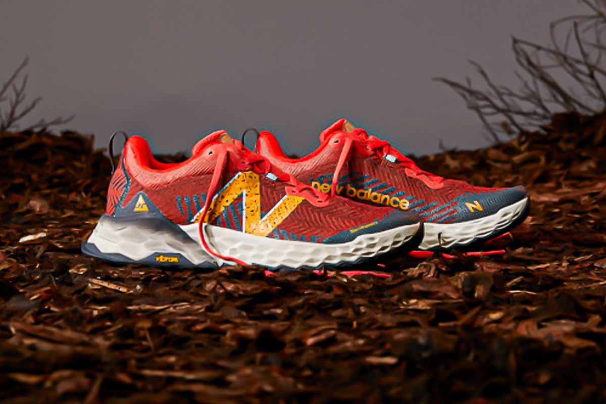 New Balance Hierro v6 "Ghost Pepper/Habanero" trail running sneaker release information red yellow Vibram outsole 