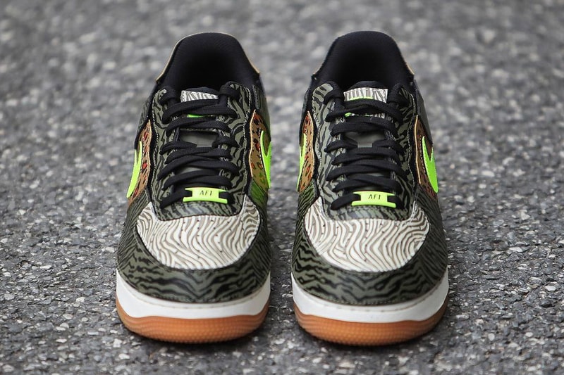 nike sportswear air force 1 of 1 animal instinct cheetah tiger zebra neon green white gum official release date info photos price store list buying guide