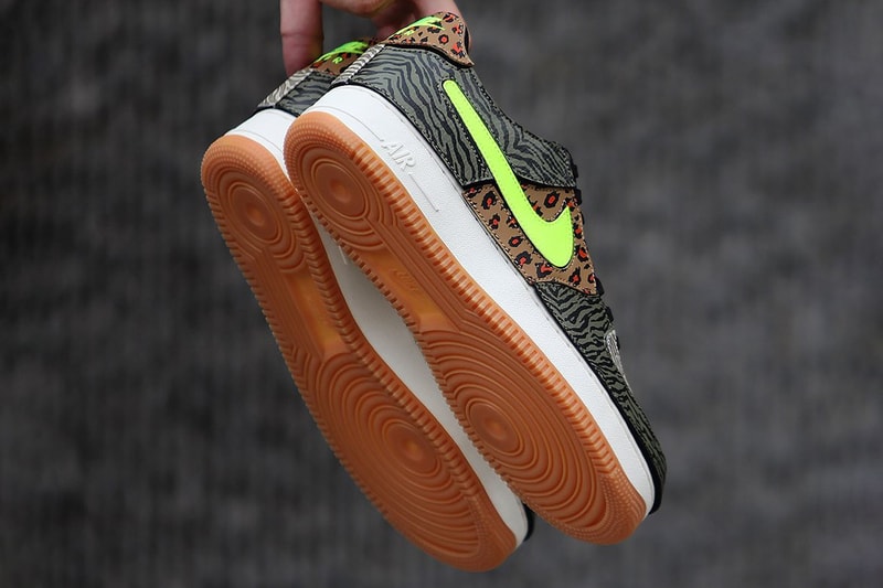nike sportswear air force 1 of 1 animal instinct cheetah tiger zebra neon green white gum official release date info photos price store list buying guide