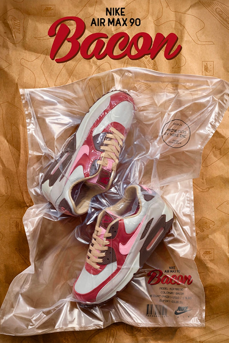 nike sportswear air max 90 bacon cu1816 100 white pink red brown dave ortiz quality meat dqm 2021 official release date info photos price store list buying guide sail straw medium brown sheen