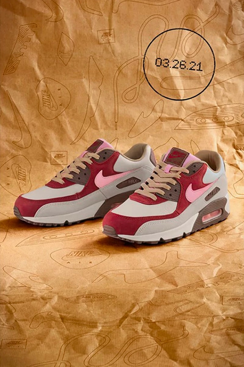 nike sportswear air max 90 bacon cu1816 100 white pink red brown dave ortiz quality meat dqm 2021 official release date info photos price store list buying guide sail straw medium brown sheen