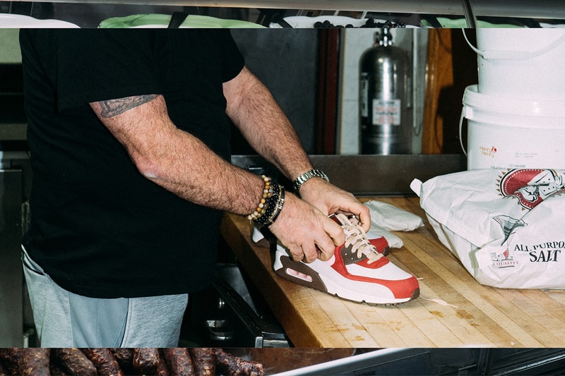Nike Air Max 90 "Bacon" 2021 Dave Ortiz AM90 Sevenstore Editorial Closer Look Release Date Re-Release Footwear Sneaker OG Drop Date Information Raffles Where to Buy