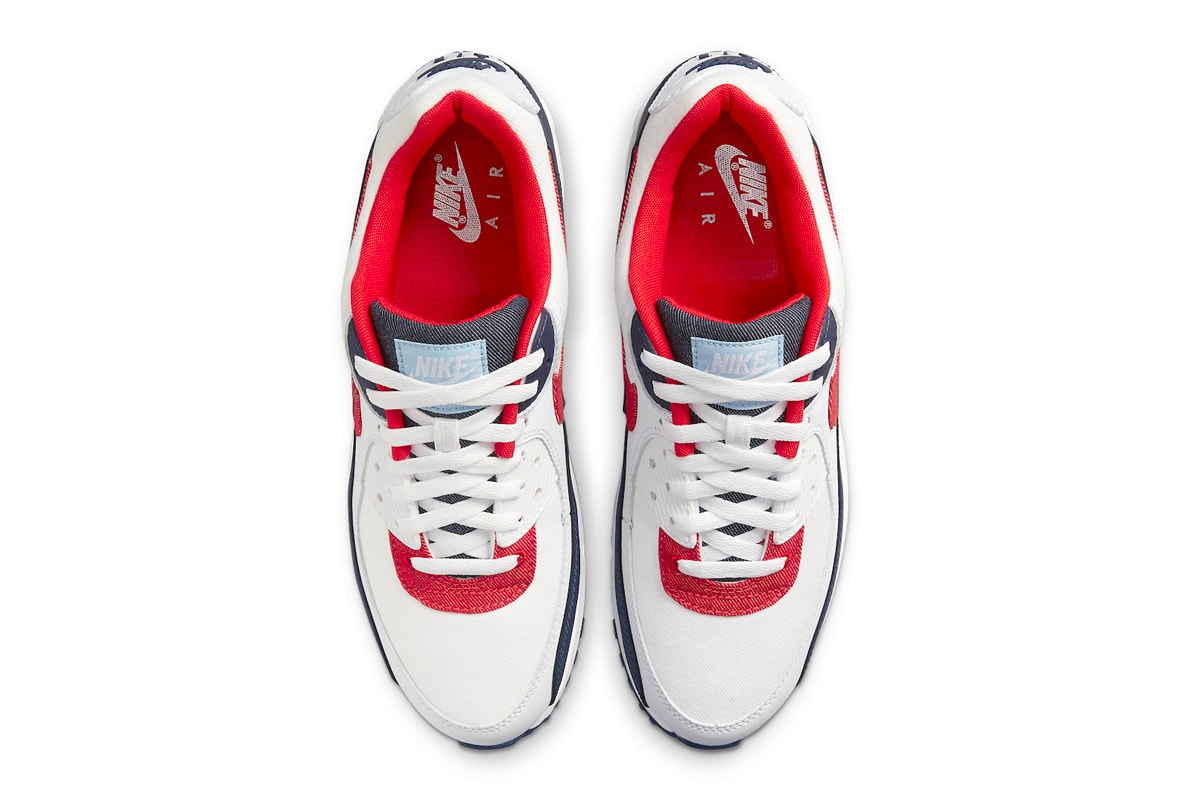 Nike Air Max 90  USA Denim dj5170-100 Release sneakers independence day kicks shoes trainers air max air swoosh 