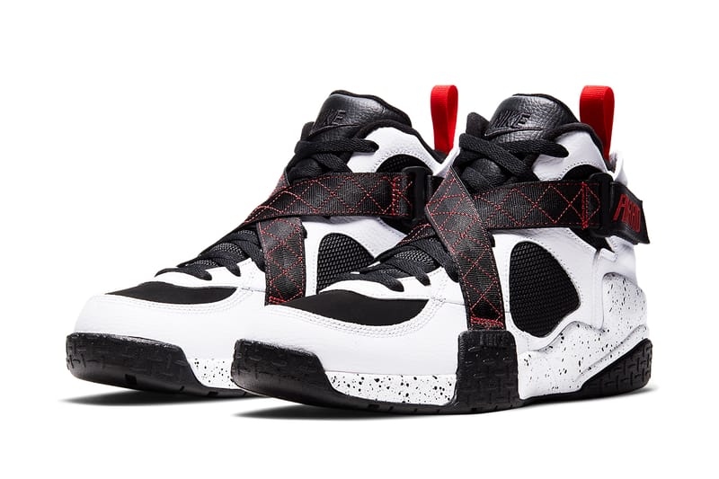 nike air raid white black red