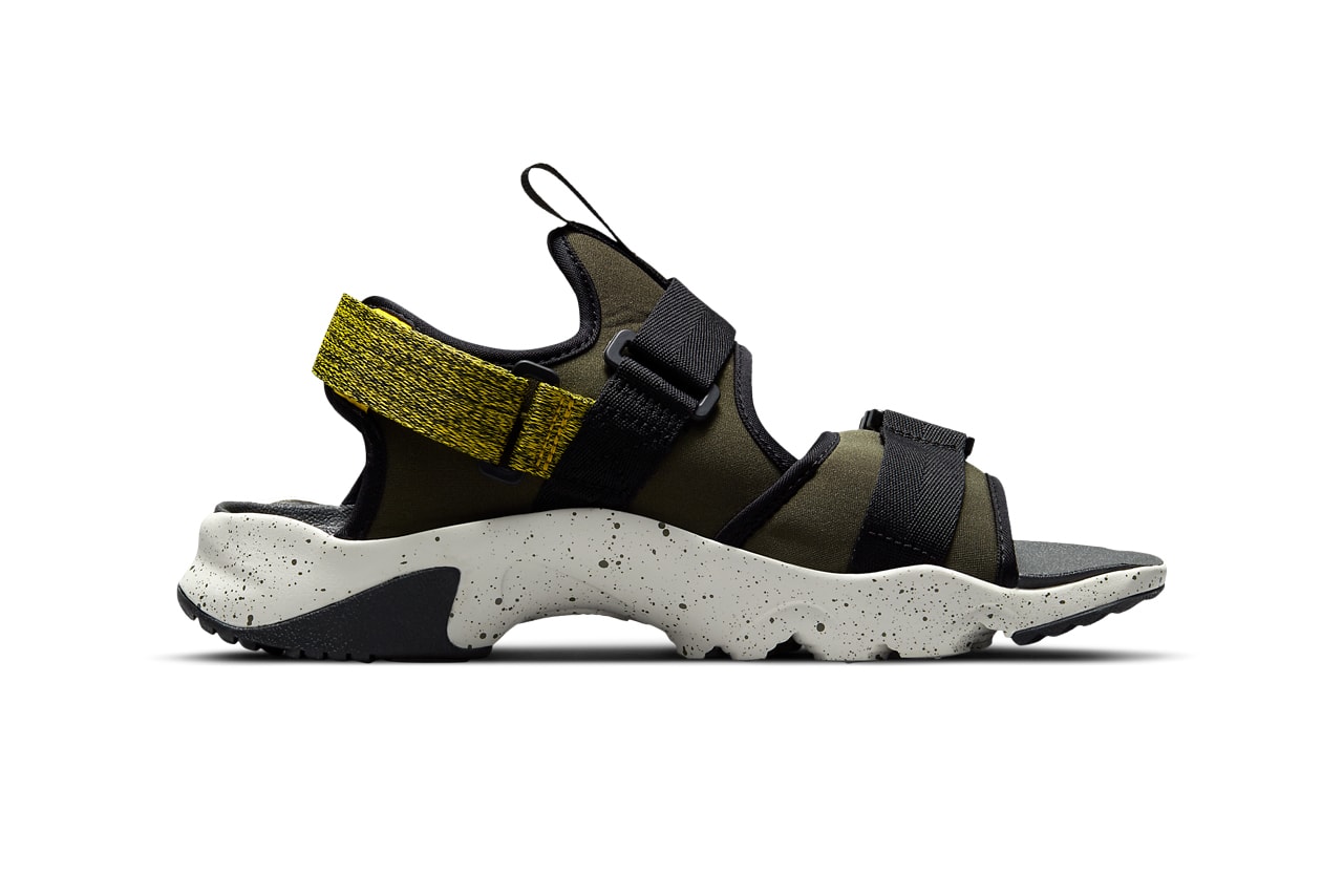 nike acg canyon sandal cargo khaki bright citron black signal blue CW9704 301 official release date info photos price store list buying guide
