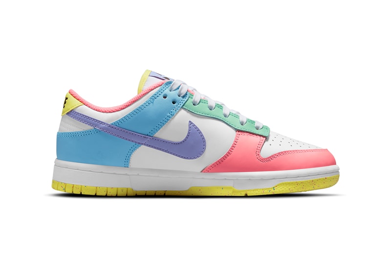 nike sportswear dunk low easter white green glow sunset pulse purple pink blue yellow DD1872 100 official release date info photos price store list buying guide womens