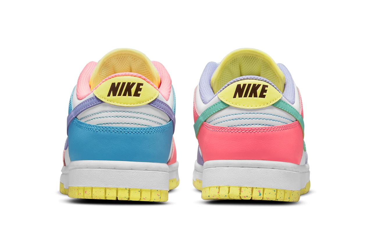 nike sportswear dunk low easter white green glow sunset pulse purple pink blue yellow DD1872 100 official release date info photos price store list buying guide womens