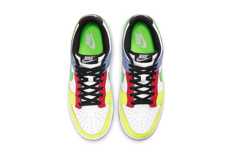 nike sportswear dunk low green strike yellow red blue white black dd1503 106 official release date info photos price store list buying guide