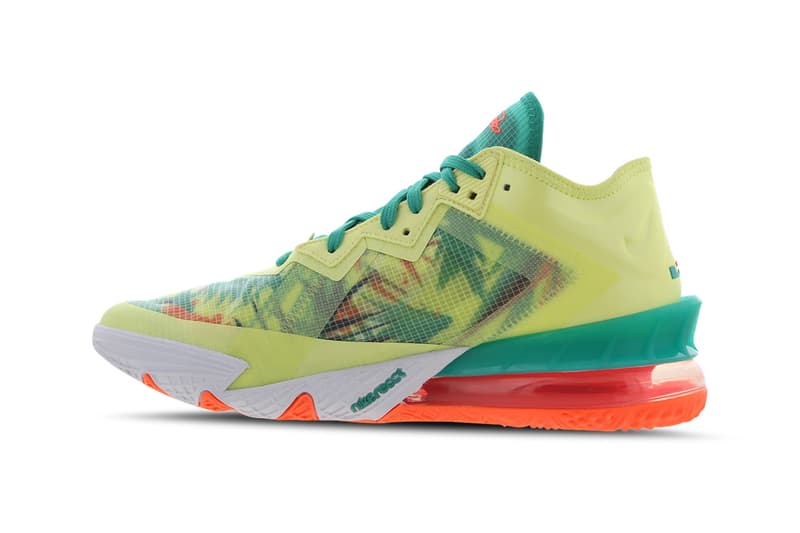 nike lebron 18 low lebronald palmer white lime bright mango new green release date info store list buying guide photos price lebron james 