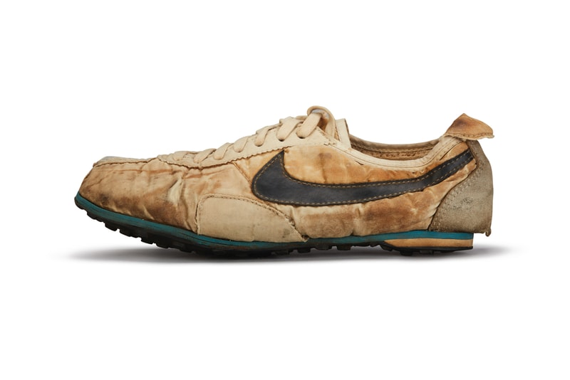 Nike "Moon Shoe" University of Oregon Track Coach Bill Bowerman Sotheby's Auction Rare Running Shoes Innovative Waffle Outsole Geoff Hollister Tom McChesney 