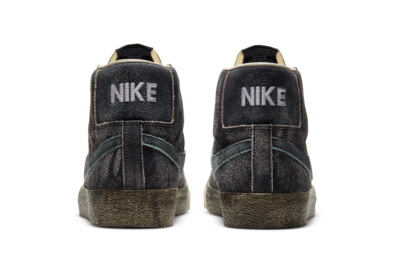 nike sb skateboarding blazer mid distressed suede light dew green glow arctic punch citron black coconut milk DA1839 300 001 official release date info photos price store list buying guide