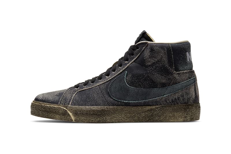 nike sb skateboarding blazer mid distressed suede light dew green glow arctic punch citron black coconut milk DA1839 300 001 official release date info photos price store list buying guide