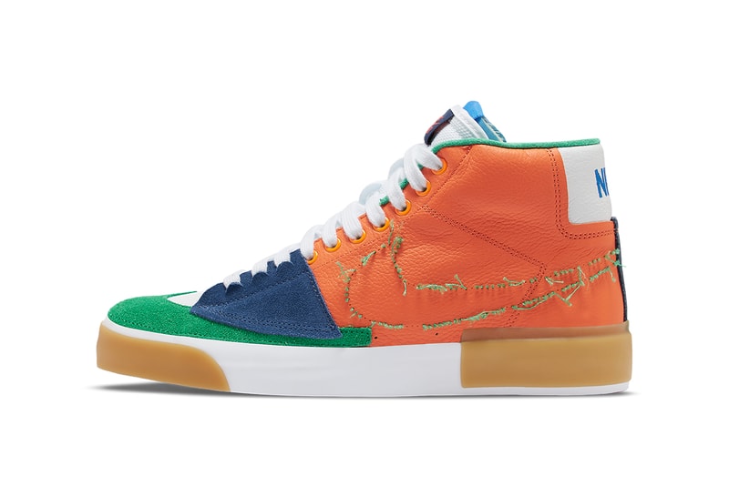 nike sb zoom blazer mid edge safety orange university gold white lucky green DA2189 800 release info store list buying guide photos price 
