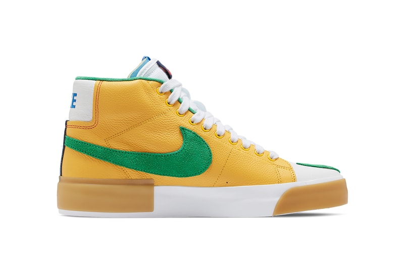nike sb zoom blazer mid edge safety orange university gold white lucky green DA2189 800 release info store list buying guide photos price 