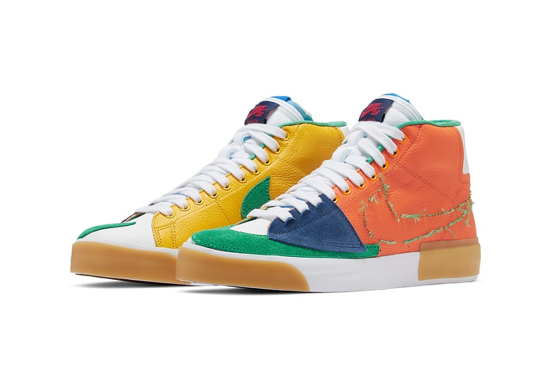 nike sb zoom blazer mid edge safety orange university gold white lucky green DA2189 800 release info store list buying guide photos price 