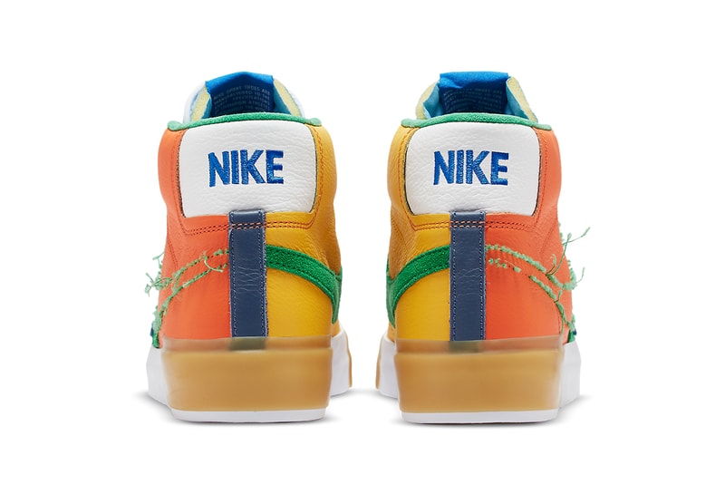 nike sb zoom blazer mid edge safety orange university gold white lucky green DA2189 800 release info store list buying guide photos price 