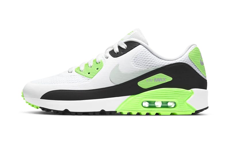 lime green and gray air max