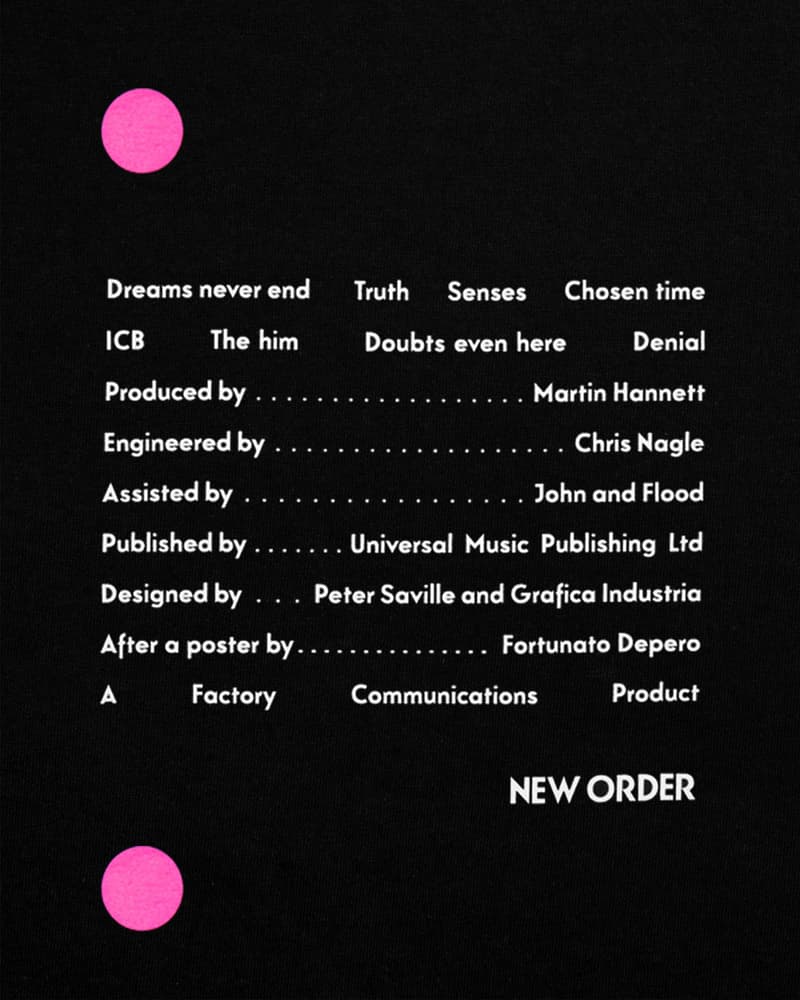 NOAH x New Order Collaboration Collection Release Date true faith thieves like us perfect kiss truth denial technique bizarre love triangle movement power corruption lies low life