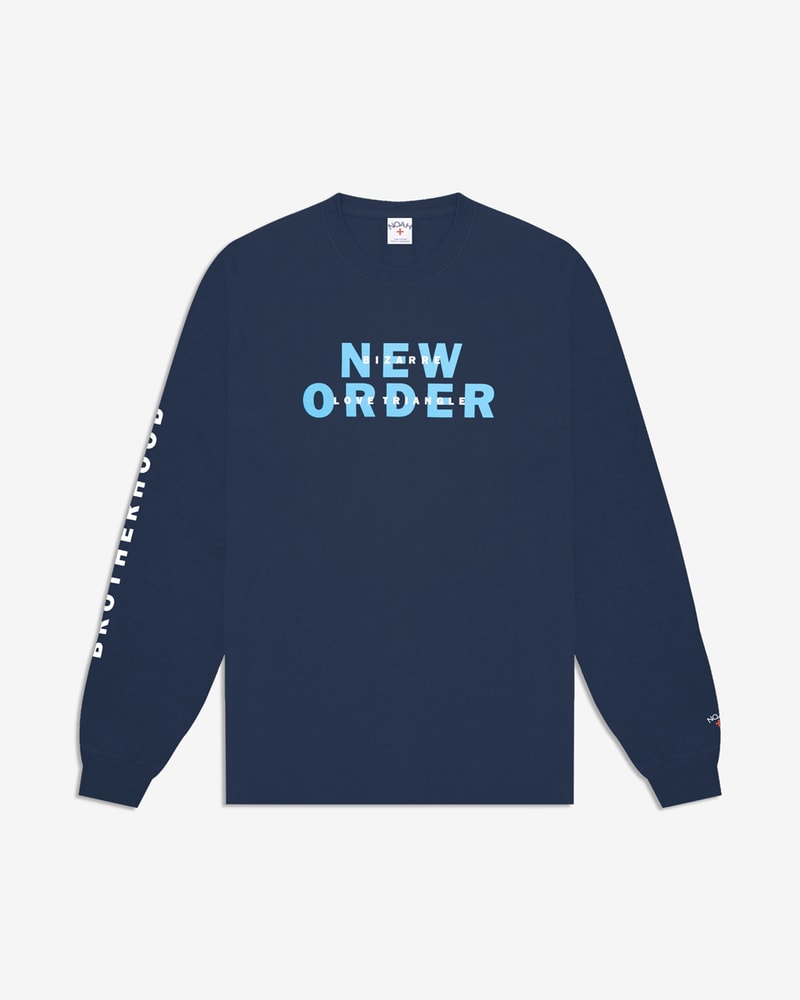 NOAH x New Order Collaboration Collection Release Date true faith thieves like us perfect kiss truth denial technique bizarre love triangle movement power corruption lies low life