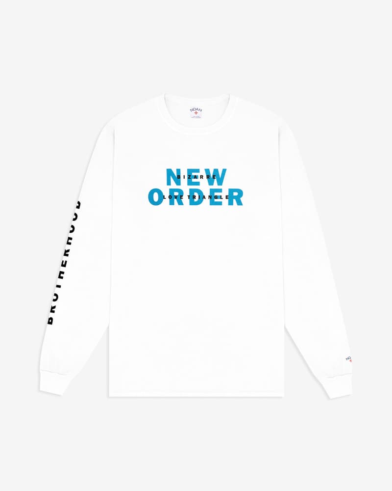 NOAH x New Order Collaboration Collection Release Date true faith thieves like us perfect kiss truth denial technique bizarre love triangle movement power corruption lies low life