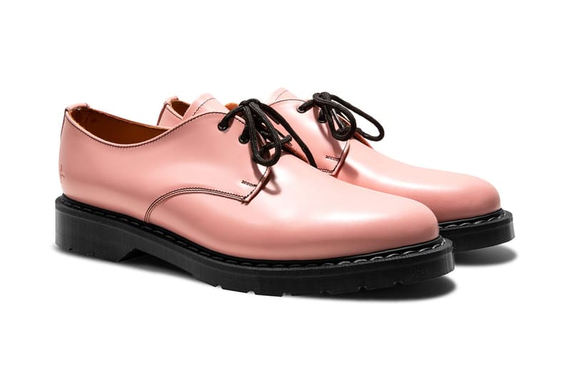 NOAH x Solovair Gibson 3-Eye Derby Pink Collaboration shoe sneaker release date info spring summer 2021 london buy capsule collection leather Dover Street Market