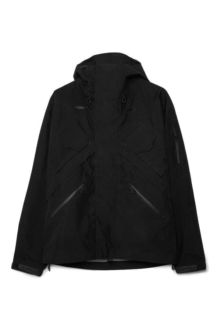 Drake x Nike NOCTA GORE-TEX Capsule Release Date black colorway price info buy  DA3991-010 DC9879-010 DA3987-010 sivasdescalzo atmos tech 12 web store resale rep waterproof cargo vest jacket shirt tee swoosh hat cap hoodie sweater logo