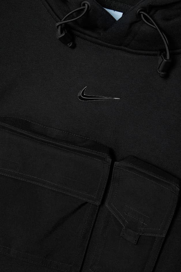 Drake x Nike NOCTA GORE-TEX Capsule Release Date black colorway price info buy DA3991-010 DC9879-010 DA3987-010 sivasdescalzo atmos tech 12 web store resale rep waterproof cargo vest jacket shirt tee swoosh hat cap hoodie sweater logo