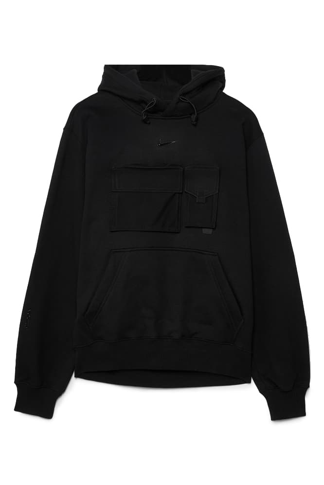 Drake x Nike NOCTA GORE-TEX Capsule Release Date black colorway price info buy DA3991-010 DC9879-010 DA3987-010 sivasdescalzo atmos tech 12 web store resale rep waterproof cargo vest jacket shirt tee swoosh hat cap hoodie sweater logo
