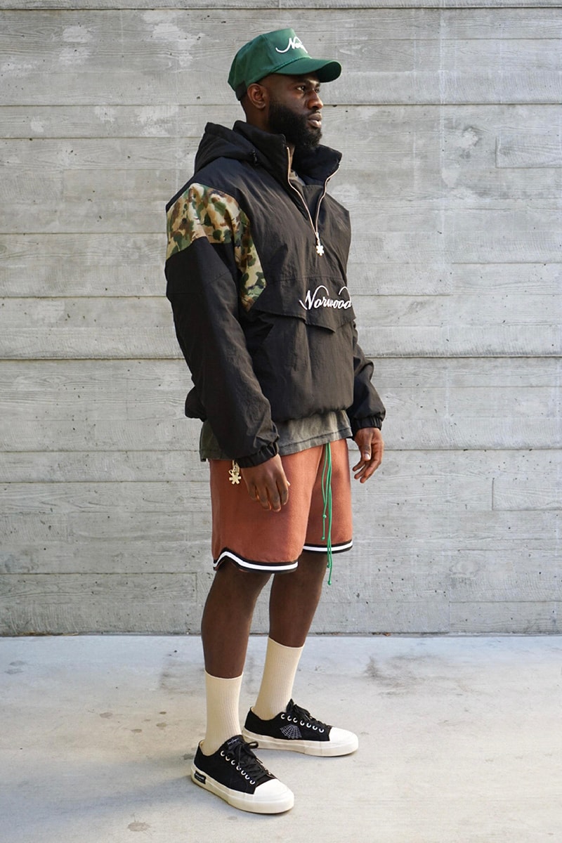 Norwood autumn winter 2021 Spiritual Isolation brand collection drop info university blue varsity jacket camo puffer