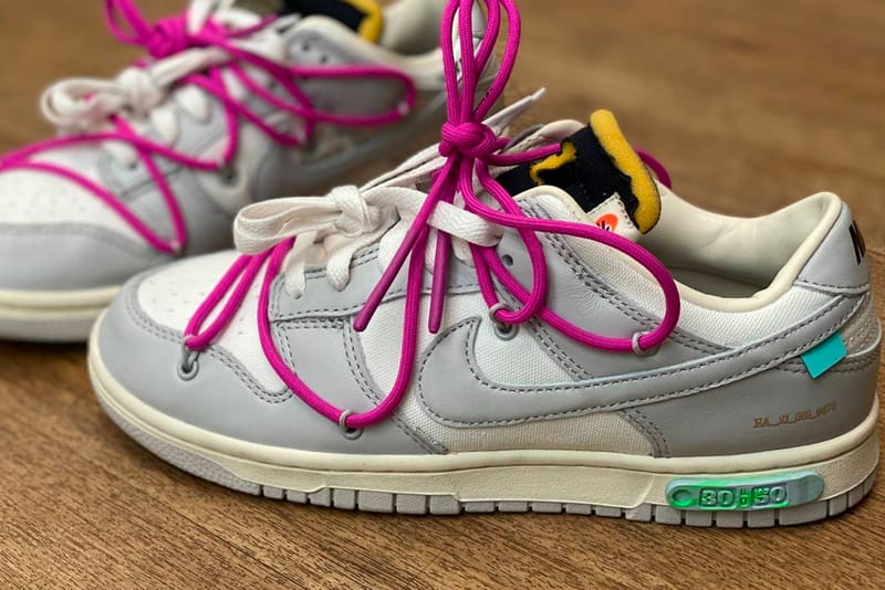 off white nike dunk low pink