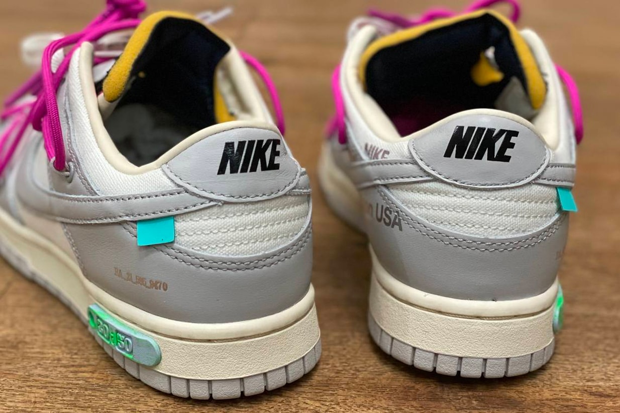 Closer Look: Off-White x Nike Dunk Low '1 of 50' From the 'Dear