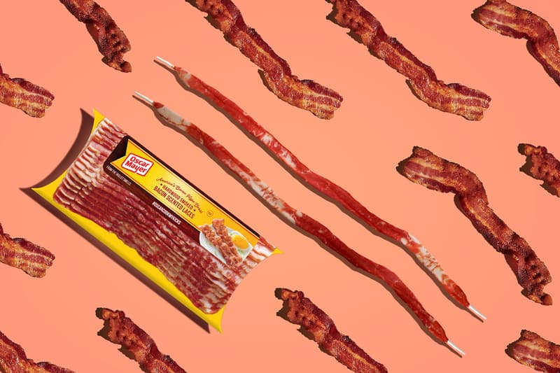 Oscar Mayer Nike Air Max 90 "Bacon" Shoelaces Bacon Scented Laces Hardwood Smoked Twitter Competition Entry Food Ham Pork Dave Ortiz DQM Dave's Quality Meat