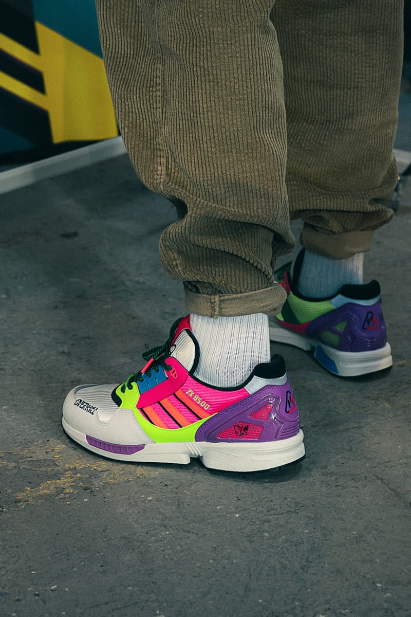 Overkill x adidas Originals ZX 8500 GY7642 8000 9000 OG Sneaker Release Information Collaboration Drop Date atmos Tokyo Capsule Overshoe Graffiti 