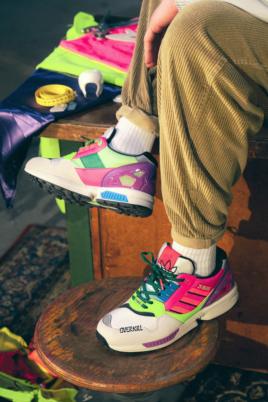 Overkill x adidas Originals ZX 8500 GY7642 8000 9000 OG Sneaker Release Information Collaboration Drop Date atmos Tokyo Capsule Overshoe Graffiti 