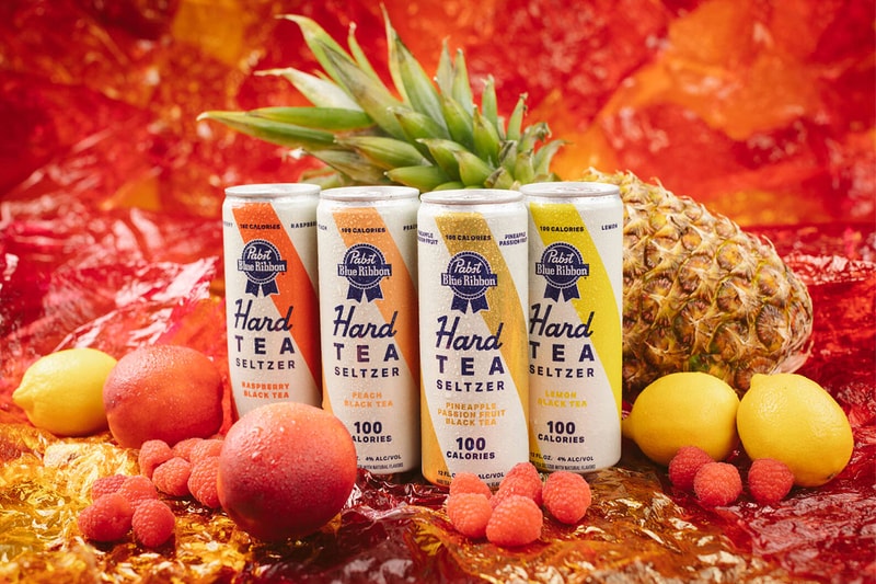 Pabst Blue Ribbon New Hard Tea Seltzer Variety Pack Release Taste Review Pineapple-Passionfruit Raspberry Lemon Peach