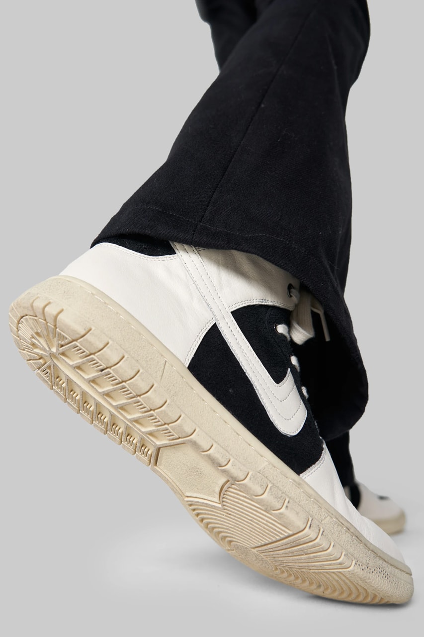 plessume slam high sneaker shoe rick owens nike dunk ramone white black official release date info photos price store list buying guide