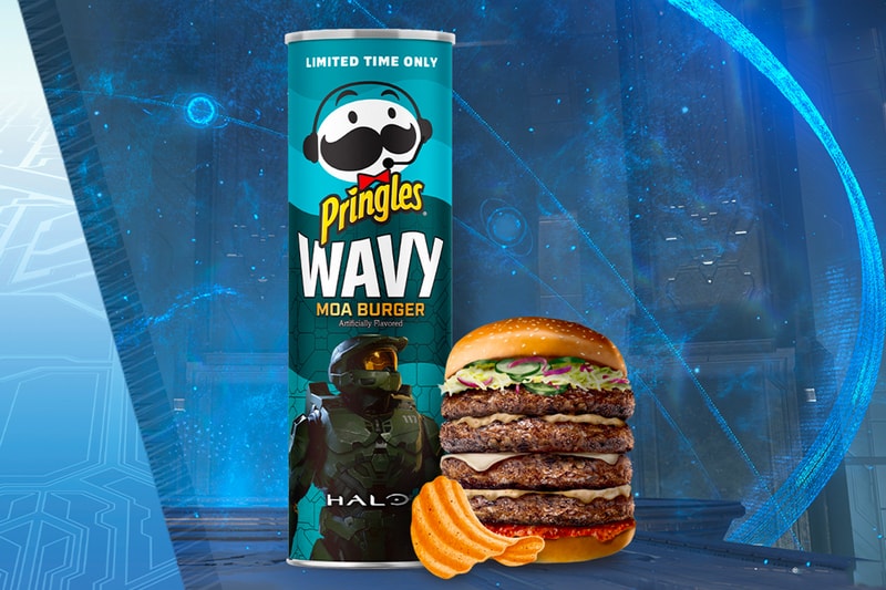 Pringles Moa Burger chips release snacks chips Microsoft Xbox games halo chief gaming 