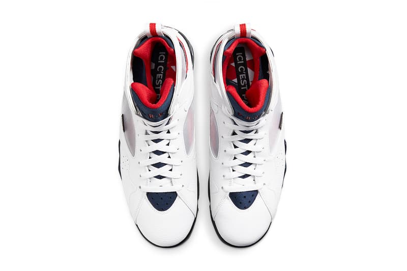 paris saint germain psg air jordan 7 collaboration college navy sport royal university red cz0789 105 release date info store list buying guide price photos box 