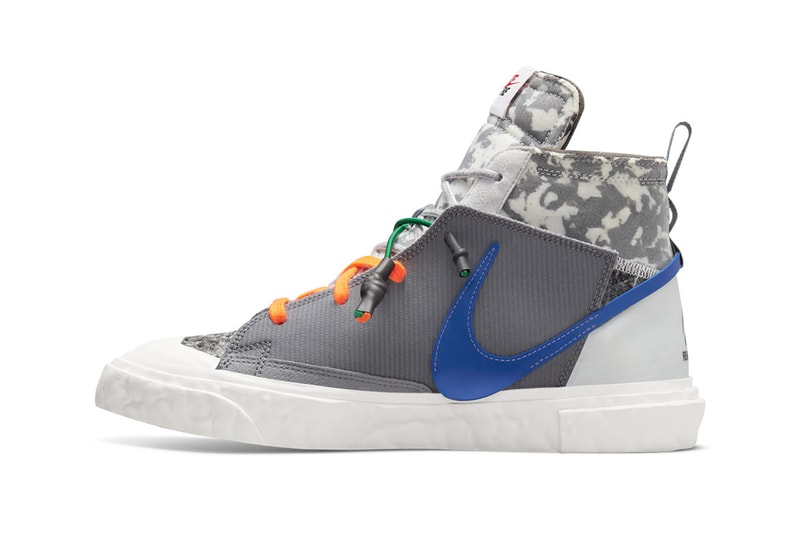 readymade nike blazer mid kaikai kiki exclusive light grey blue green orange white release info store list buying guide raffle price photos zingaro 